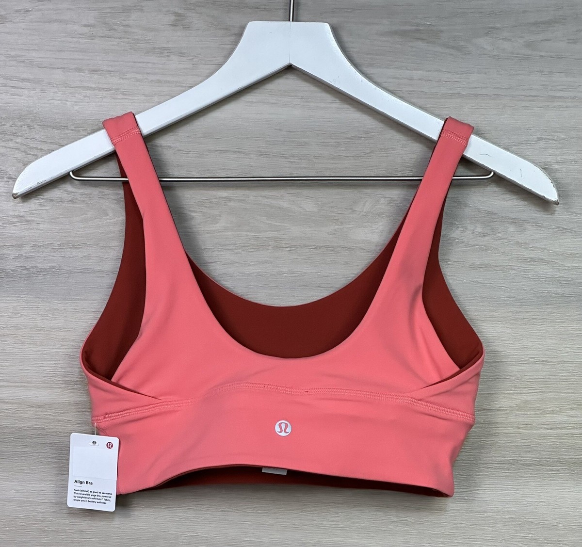 Lululemon Align Bra ベージュ サイズ6 Lululemon Align Bra Nulu Reversible A/B Cup Size 6 RPCR/RDRK