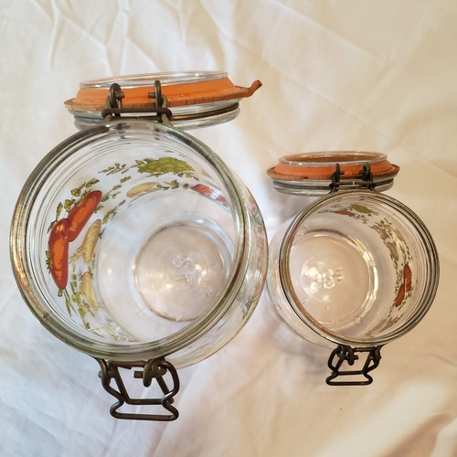 Bote de Vidrio Bonne Sante/Spice Of Life De Colección Juego de 2 Francia Arco Alambre Fianza - Imagen 6 de 17