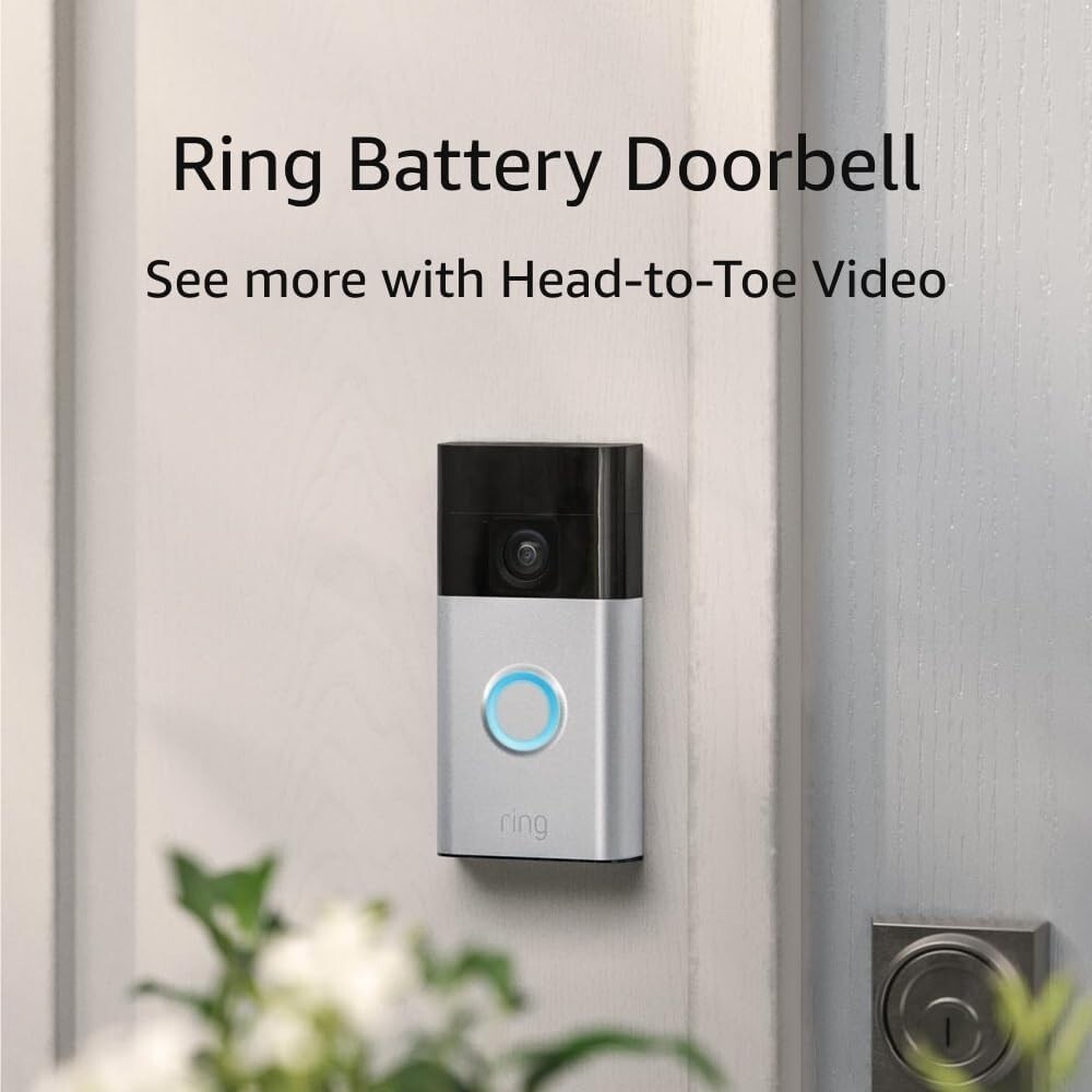 Ring Doorbell with HD Live Video, 2-Way Talk, Motion Detection & Real-Time Alerts-image