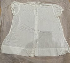 Vintage White Baby Long Dress For Christening Buttoned Laced Embroided