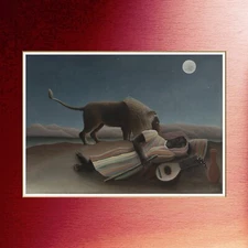 Henri Rousseau La Bohemienne endormie : The Sleeping Gypsy