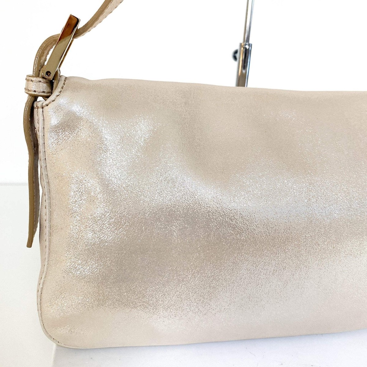 FENDI Baguette Champagne Gold Leather / Rhinestone Hardware FENDI Baguette Champagne Gold Leather / Rhinestone Hardware