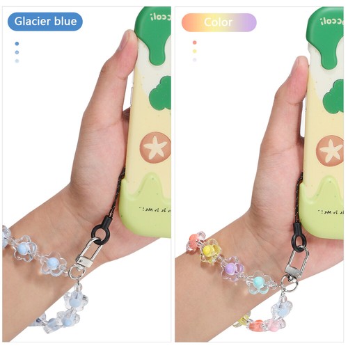 2 Pcs Armband Lanyard Damen Blumen-Handyarmband Mit Perlen-Handyanhängern - 第 9/11 張圖片