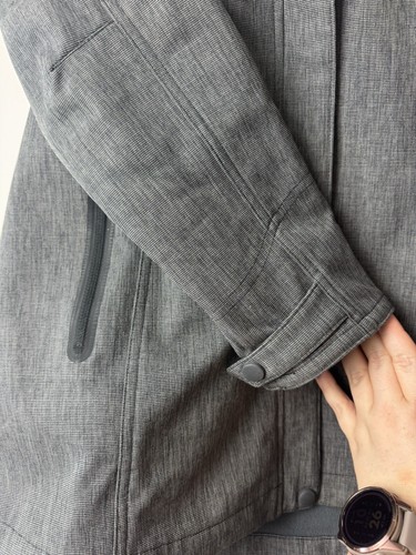TITLE NINE Jacket Rain T9 US M Gray Zip Softshell Coat Trench Hooded coat - Picture 5 of 13