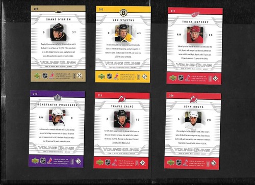 2003-04 TO 2009-10 UPPER DECK YOUNG GUNS ROOKIE RC NHL HOCKEY CARD SEE LIST - Picture 75 of 181