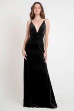 Jenny Yoo Black Velvet Dress