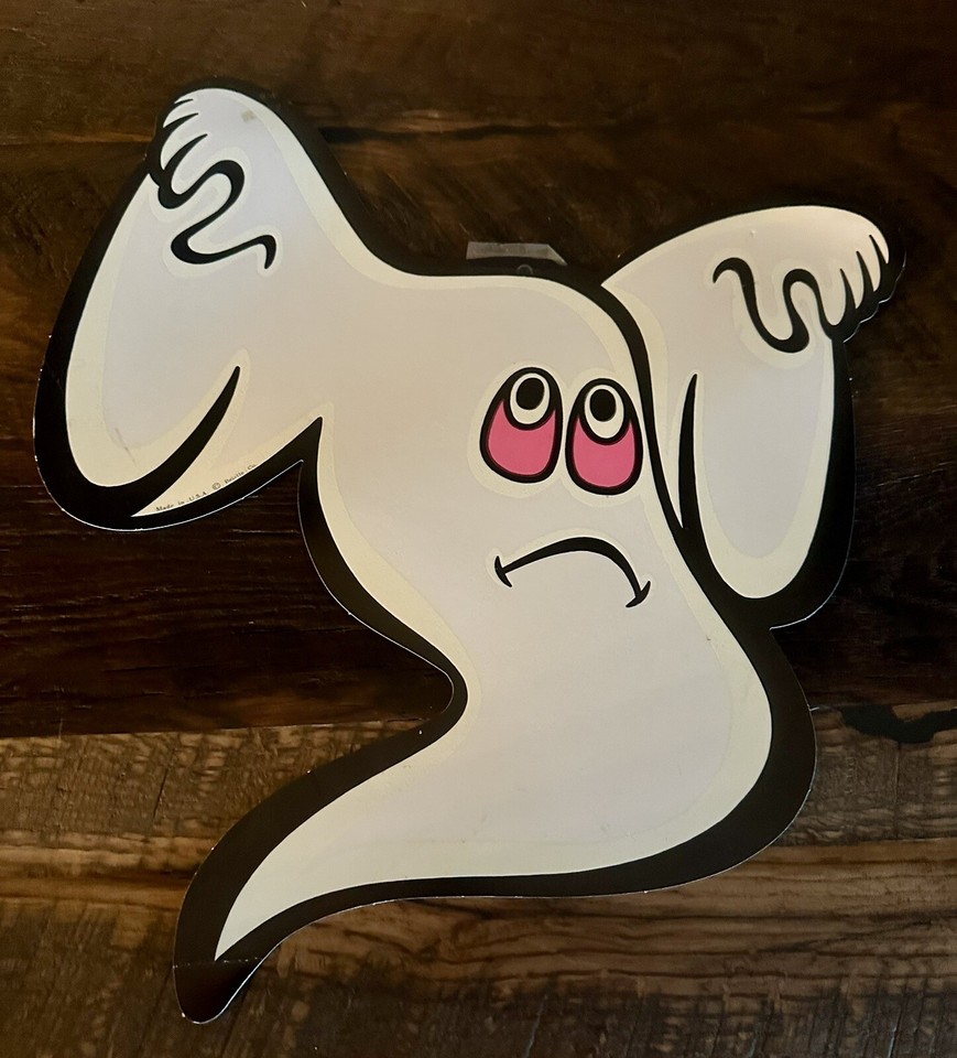 Vintage Glow in the Dark Beistle Die Cut Halloween Ghosts Wall