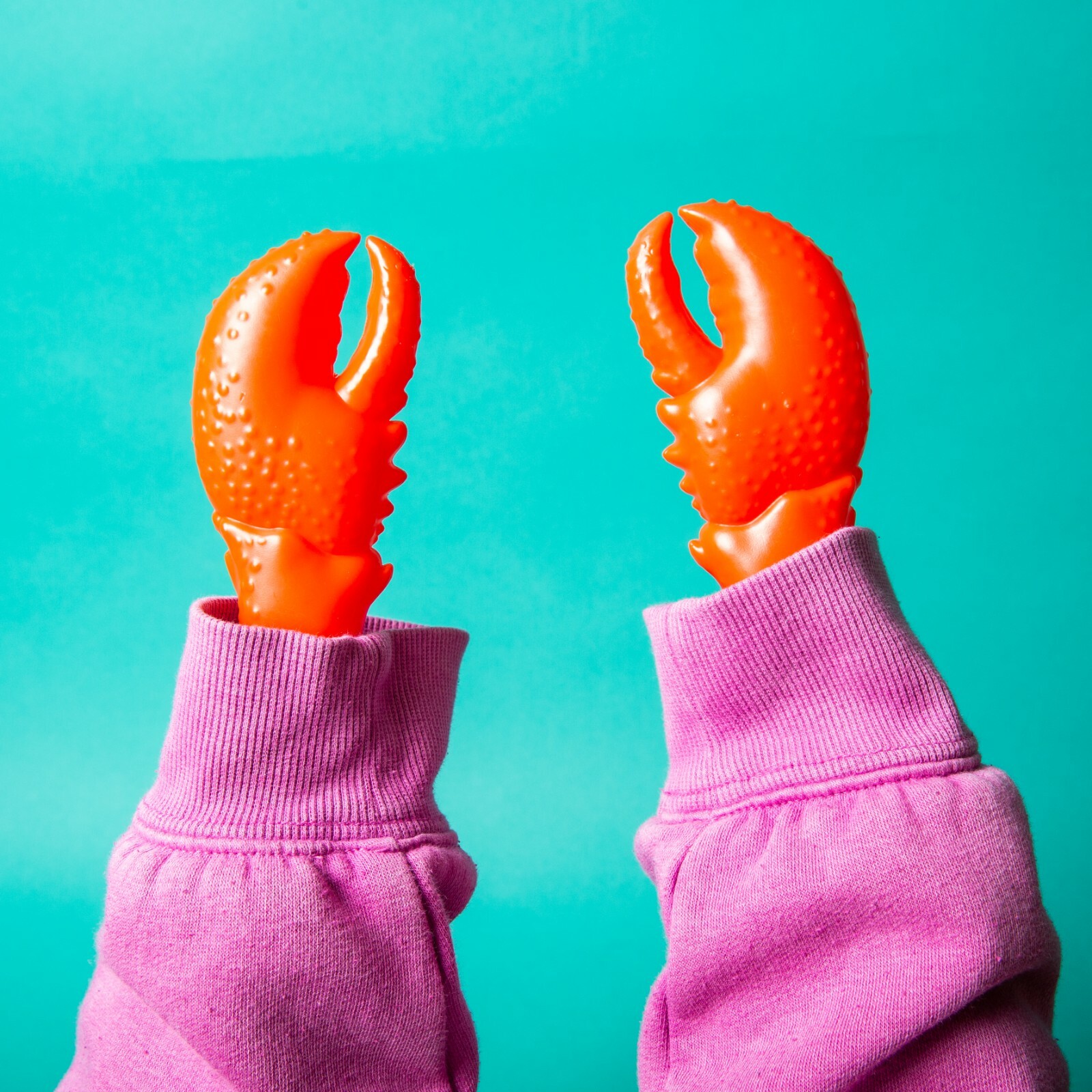 Tiny Lobster Claw Hands - Funny Gag Prank Puppet Toy By BigMouth Inc, Multi-Color