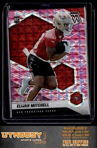 2021 Panini Mosaic 376 Eli Mitchell Prizm Camo Pink