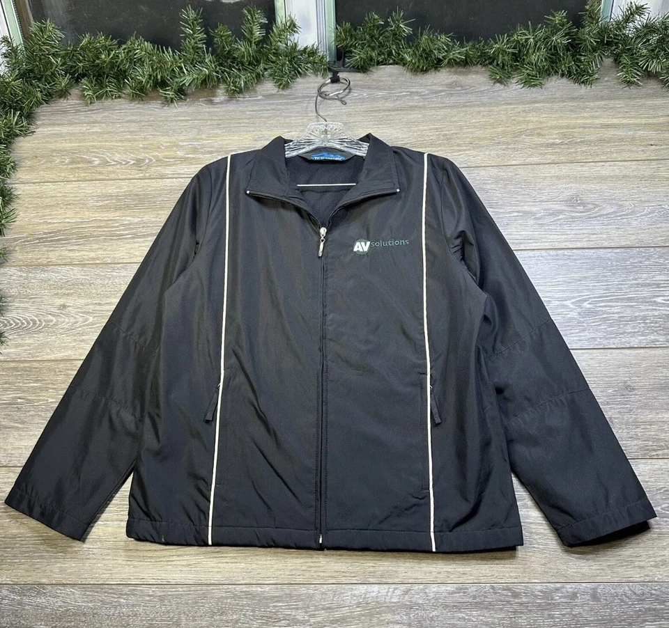 Chaqueta Tri Mountain Talla XS Cortavientos Negra Cremallera Completa Forrada AV Solutions Para Mujer Foto 3 de 4