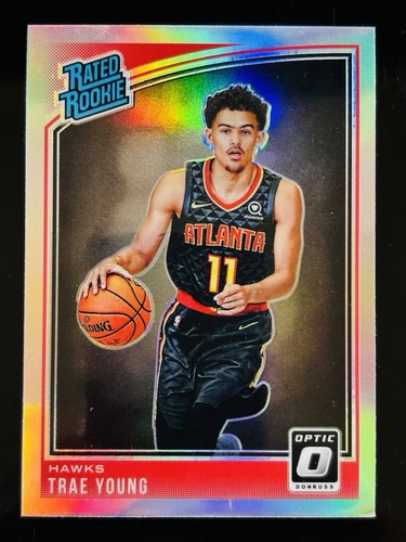 2018-19 Panini Donruss Optic Holo Silver Trae Young Rated Rookie #198 RC Hawks