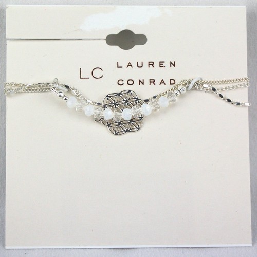 LC Lauren Conrad Bracelet Silver-Tone Beaded
