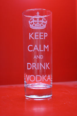 Laser Engraved Highball Glass Keep Calm And Drink Vodka Ebay