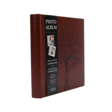 PHOTO ALBUM Faux Leather Family Tree Embossed Holds 120 Pages, 4"X6" Photos
