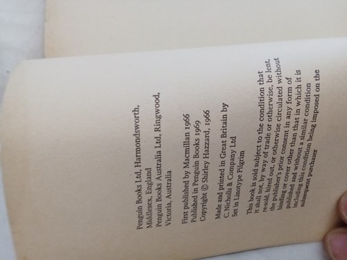 1969 1st Edition Penguin Book - The Evening of the Holiday Shirley Hazzard #2912 - Photo 7 sur 7