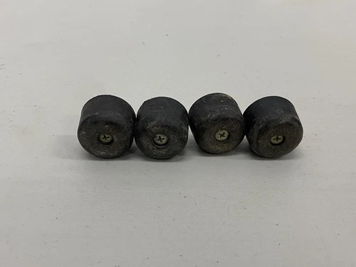 Vintage Gibson Guitar Amp Original Black Rubber Isolation Feet Set Screws (4)