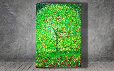 Gustav Klimt Apfelbaum GERAHMTES LEINWANDBILD KUNSTDRUCK WAND 1910x