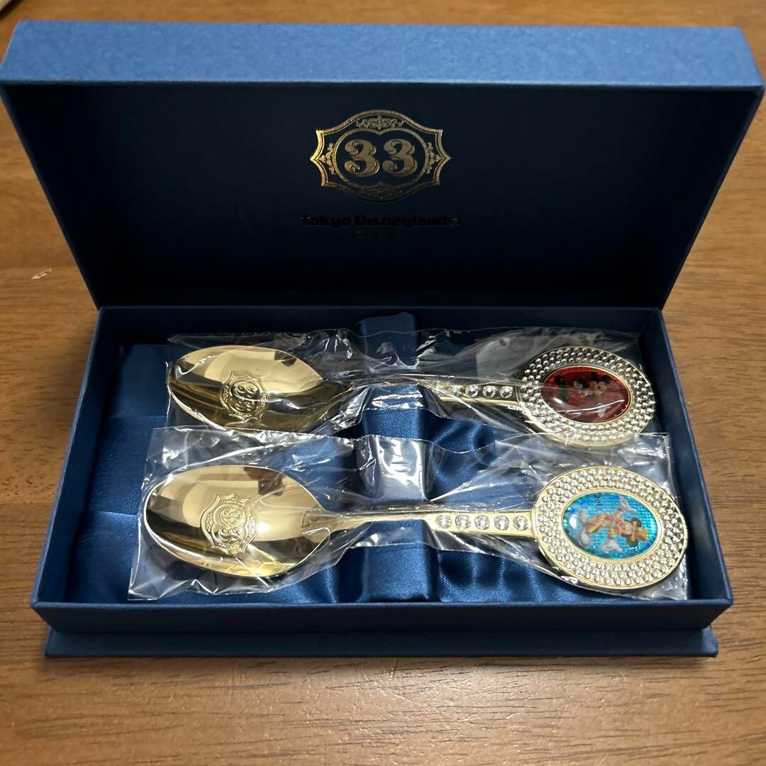 Tokyo Disneyland Club 33 Limited 30th Anniversary Pair Spoon