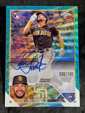 2023 Topps Chrome AQUA WAVE REFRACTOR ROOKIE AUTO Luis Liberato 036/199