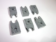 Lego (62712) 6 mattoncini basic 2x2x1 con cuscinetti a sfera, in grigio scuro da 8079 8080