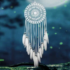 DIY Large Handmade Dream Catcher Feathers Hanging Dreamcatcher Wall Decor Home