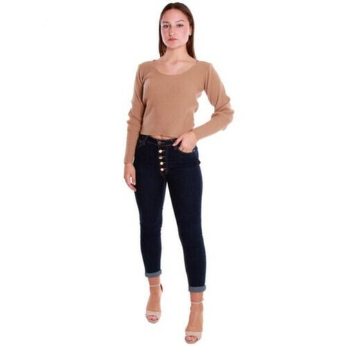 QUEGUAPA Jersey Sweater Slim Strech Velveteen Wool Woman Girl Gemma 7351 - Picture 2 of 6