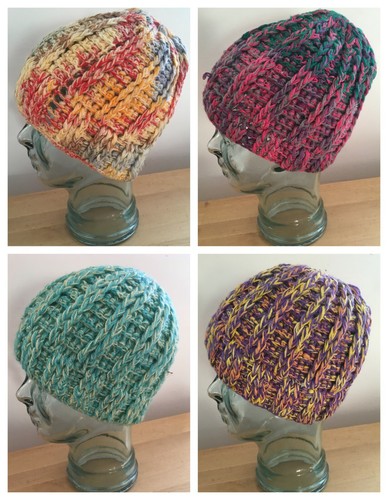 Wool Hand Knit Handmade Beanie Hat 