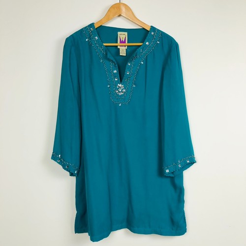 Original Anthony Womens 2 Piece Set Beaded Pants & Tunic w/ HANG TAGS Size Large - Picture 5 of 7