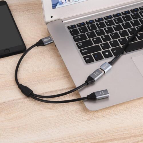 USB Splitter, USB 2.0 A Male to 2 Female Data Charging Extension Cable - Picture 4 of 12