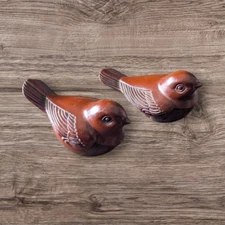 VINTAGE - Crowning Touch Collections - Set of Two Bird Resin Figurines