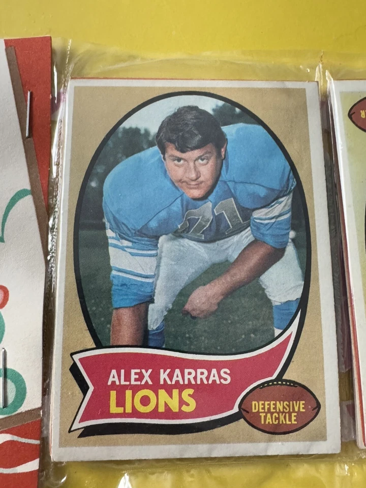 1970 TOPPS Football Holiday 12 Card Rack ALEX KARRAS JOHN HUARD TOM WOODESHICK - Image 3 of 4