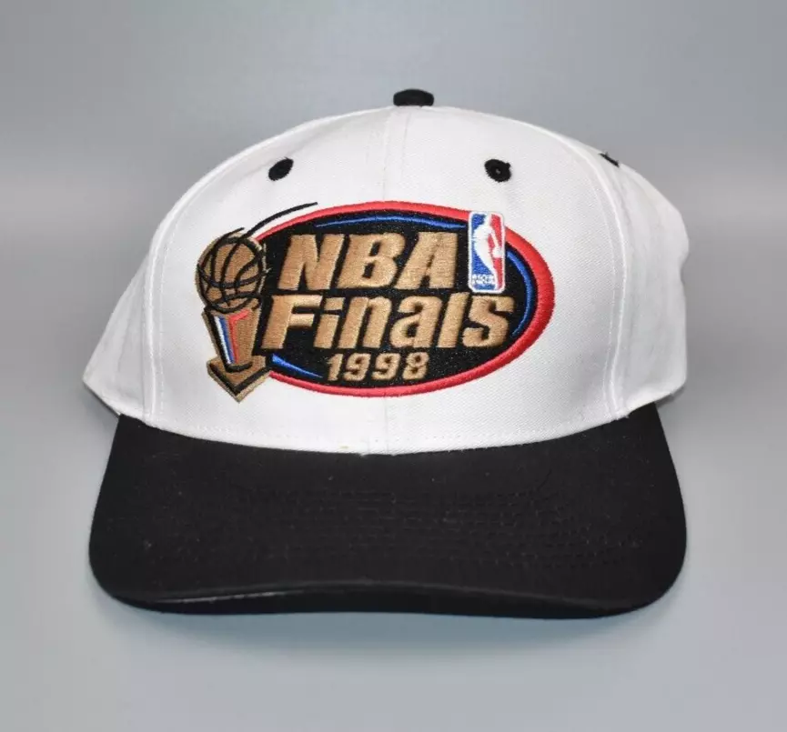 Vintage 1998 NBA Finals Bulls vs Jazz Big Logo 7 Snapback Cap Hat