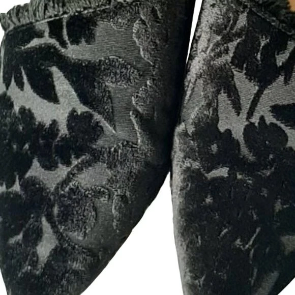 NUEVO AVA & AIDEN Mujer US 6.5 Bailey Terciopelo Pulido Flecos Borde Asimétrico Mula Foto 2 de 4