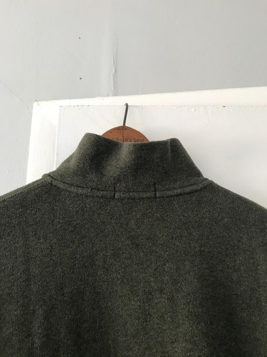 Polo Ralph Lauren 2XL pull vert chasseur 1/4 fermeture éclair col faux violet poney tricot - Photo 7/8