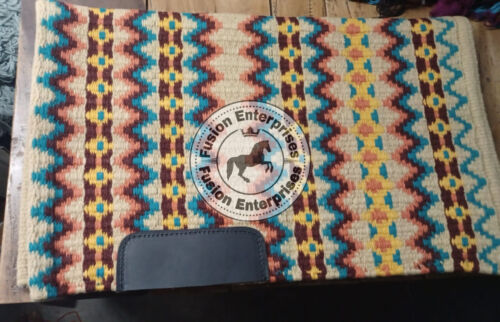 Western Show Horse Saddleblanket New Zealand Wool Design Handmade Schabrack-
