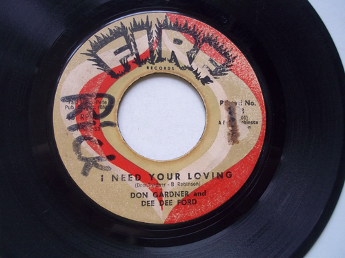 DON GARDNER, DEE DEE FORD - I Need Your Loving / Tell Me - 45 RPM 7" Record FIRE - Picture 4 of 6