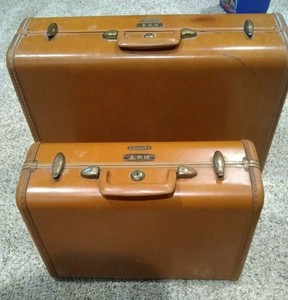 hbs shwayder samsonite suitcase vtg luggage shell train hard