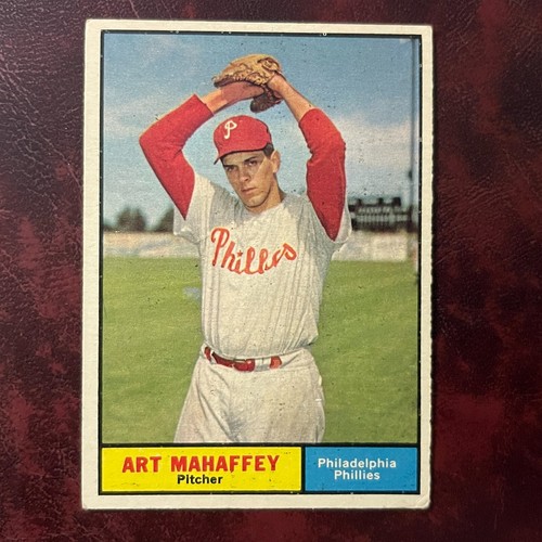 1961 Topps Set Art Mahaffey semi alto #433 Philadelphia Phillies - Ex++ - Imagen 1 de 2
