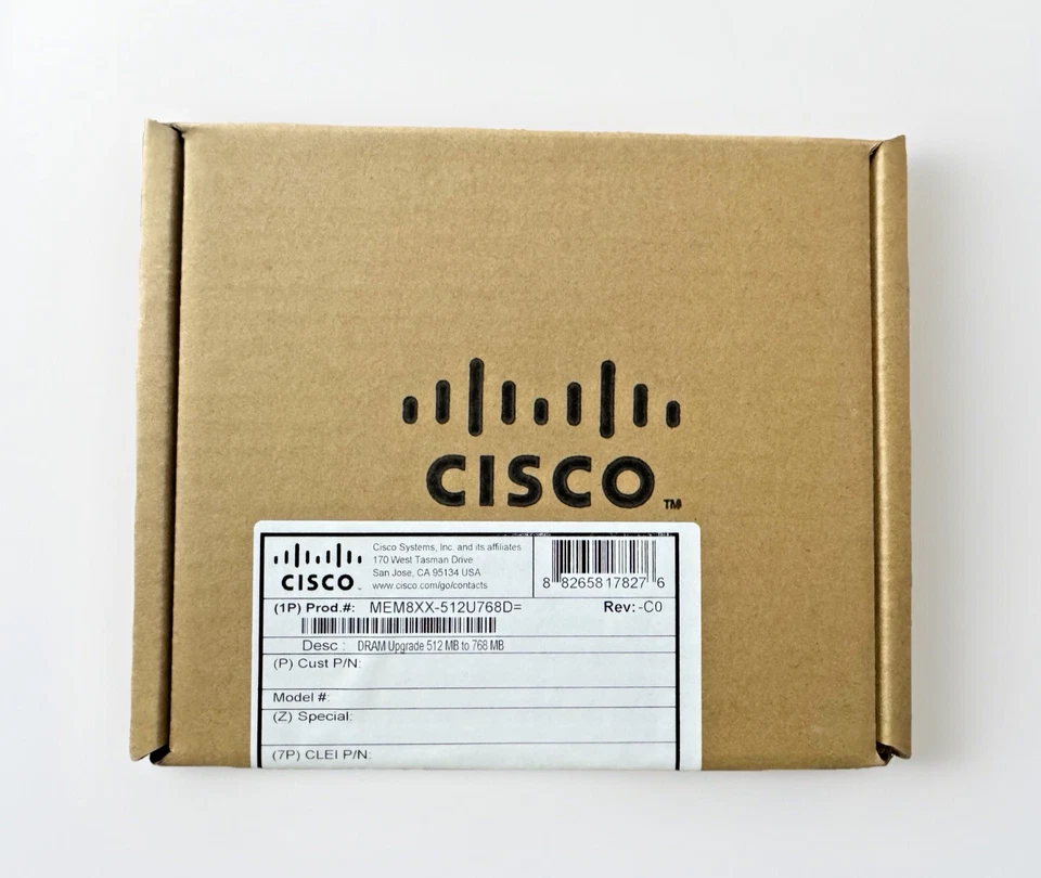 Cisco MEM8XX-512U768D 891/892 512 MB DRAM Upgrade to 768 MB Router Memory - Image 3 of 4