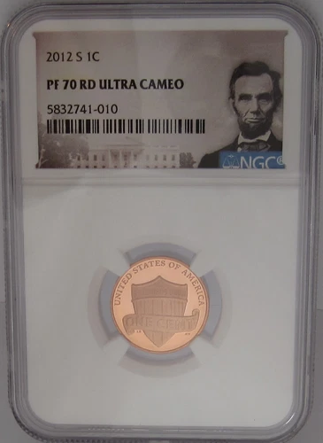 2012-S Lincoln Shield Cent NGC PF70 RED ULTRA CAMEO - Perfect GEM GRADED PROOF