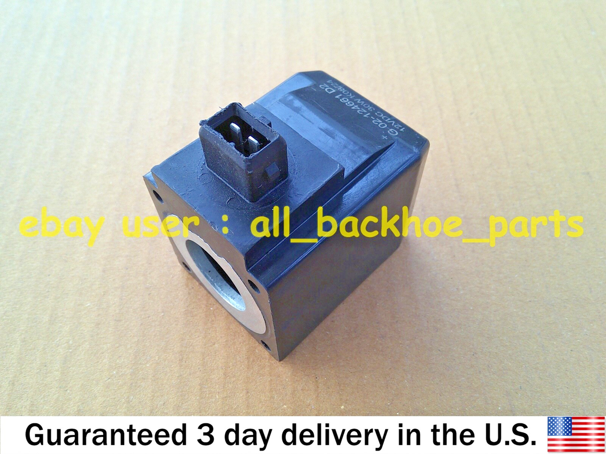 JCB BACKHOE DANFOSS VICKERS 12V 30W SOLENOID COIL FLAT PIN