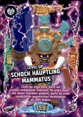 82 - Level Up Schock Häuptling Mammatus LEGO Ninjago Trading Card Serie 6 NEXT L