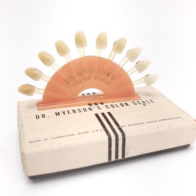 Antique Dr Myerson's Color Scale Dental Dentist Advertising Display EXCELENT