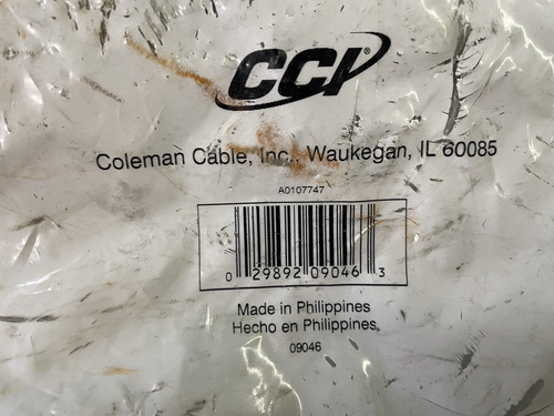 CCI, cable de alcance, 622-49626, 6 pies, negro, 4 clavijas, 50A, 12500 W NEMA 14-50 - Imagen 3 de 3