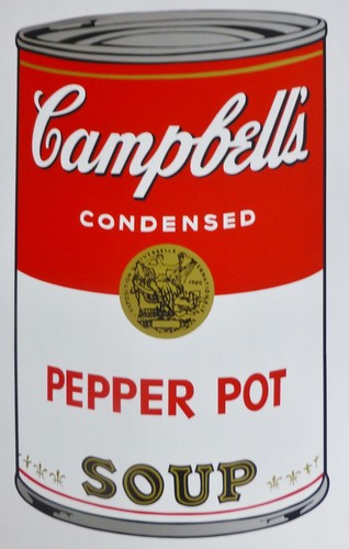 Andy Warhol Campbells' Pfeffer Topf Suppe Can Sunday B.Morning Siebdruck COA