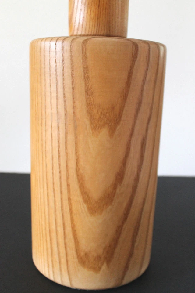 Vintage mediados de siglo aprox. Lámpara Nessen Studio años 60 cereza maciza Walter Von Nessen Foto 2 de 4