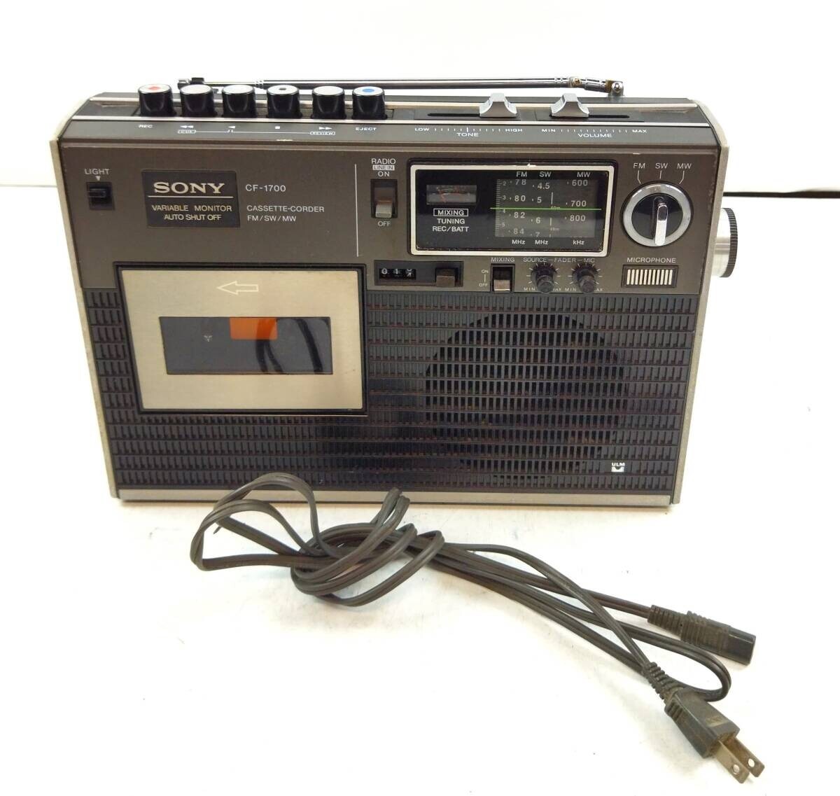 SONY／ラジカセ／CF-1700 Sony CF-1700 Cassette Deck Boombox Player Radio Recorder