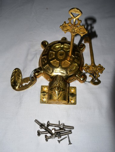 Brass Turtle Shaped Padlock Heavy Protection Door Lock Safe Keeping Home ML109 - Picture 3 of 10