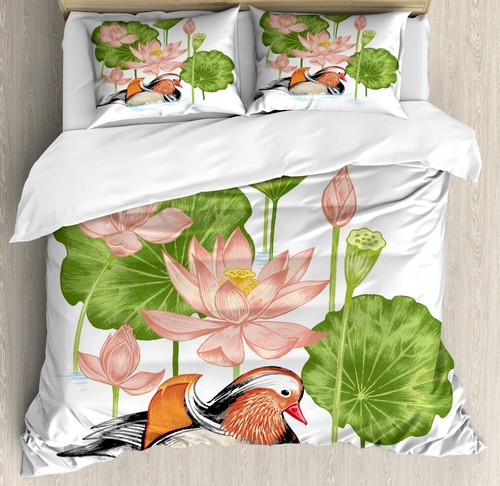 Ente Bettwäsche Set Mandarine im Teich eBay