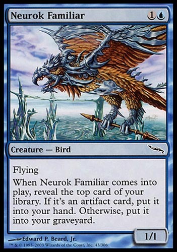 1x FOIL Neurok Familiar Mirrodin MtG Magic Blue Common 1 x1 Card Cards - Picture 1 of 1